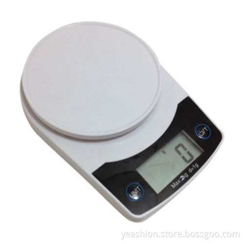 Electronic Weighing Kitchen Scale with LCD Display, Low-battery/Overload Indication/CE/RoHS Marks
